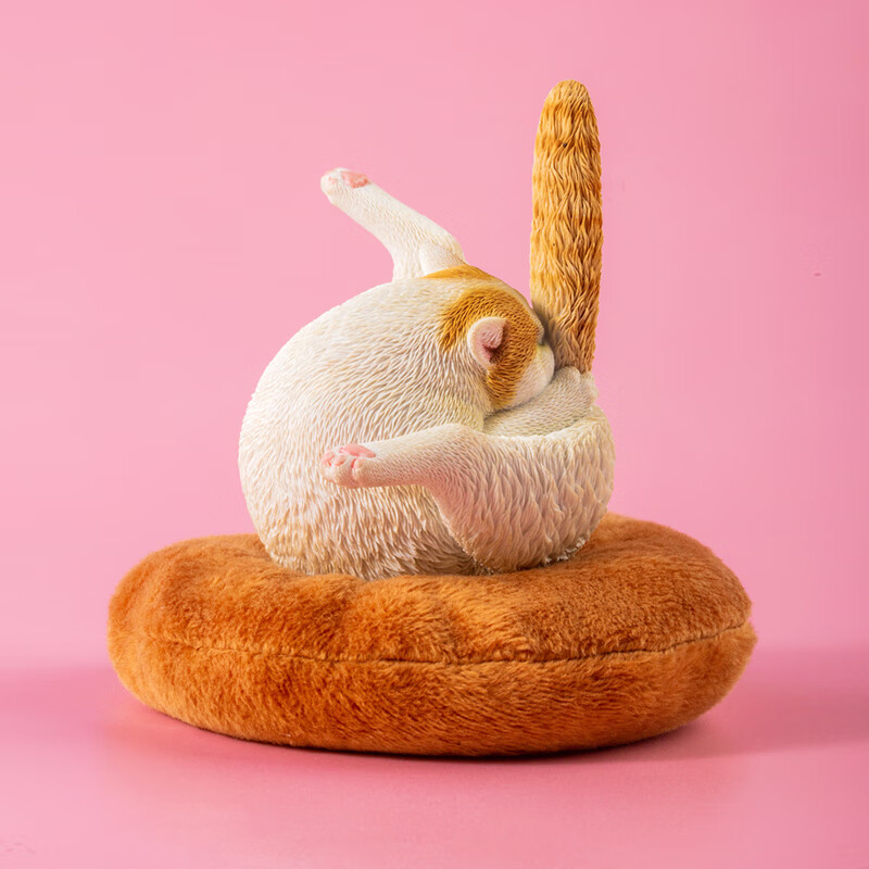 jxk 1/6 鸡腿猫动物真模型 可爱创意搞怪宠物猫咪潮玩摆件道具 jxk