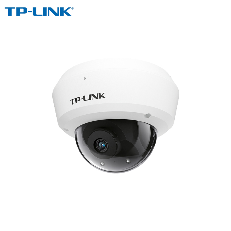 普联(tp-link)400万室内 拾音半球监控器高清网络摄像机poe供电控摄像