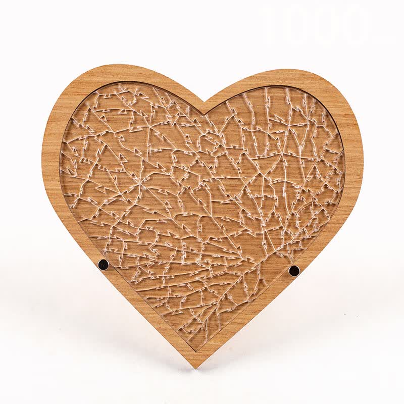 爱心亚克力木质烧脑diy积木玩具智力高难度地狱拼图玩具 爱心亚克力