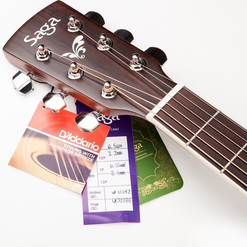 吉他萨伽SAGA单板民谣吉他面单木吉他入门初学者乐器功能介绍,入手评测到底要不要买！