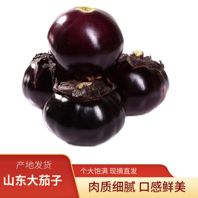 穆德山东新鲜圆茄子 农家自种新鲜采摘茄子现货现发蔬菜生鲜  （热销实惠装）山东圆茄带箱 5斤