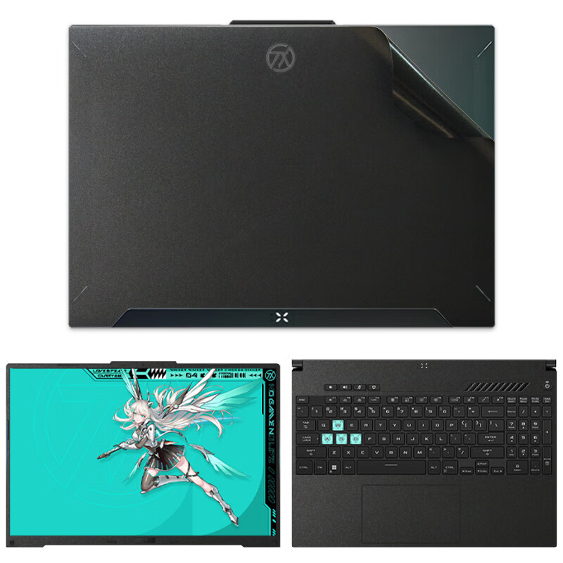 酷力驰 华硕天选6/6Pro贴纸天选4/5Pro保护膜2/3/4plus/锐龙AI版Air机身外壳贴膜 黑色磨砂（日蚀灰推荐） A面