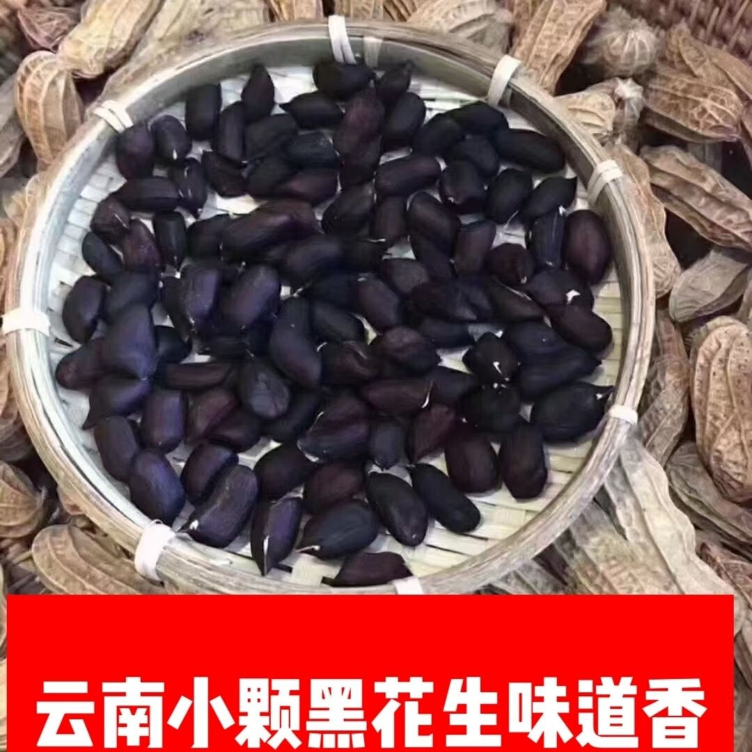 超底价】黑花生农家新货带壳花生花生米原味紫皮新鲜晒干黑皮批发 带壳黑花生+优选农家自种+地道口感 4斤