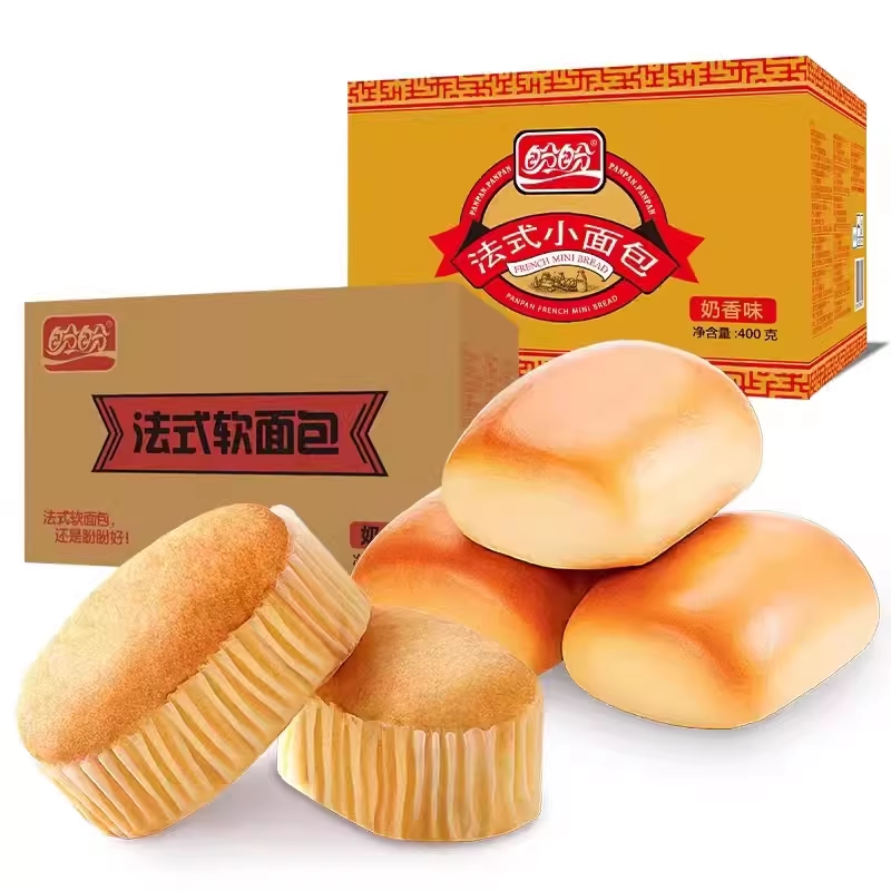 盼盼盼盼法式小面包整箱软面包早餐速食充饥夜宵健康零食小吃休闲食品 软面包+小面包）1500g【约69个】