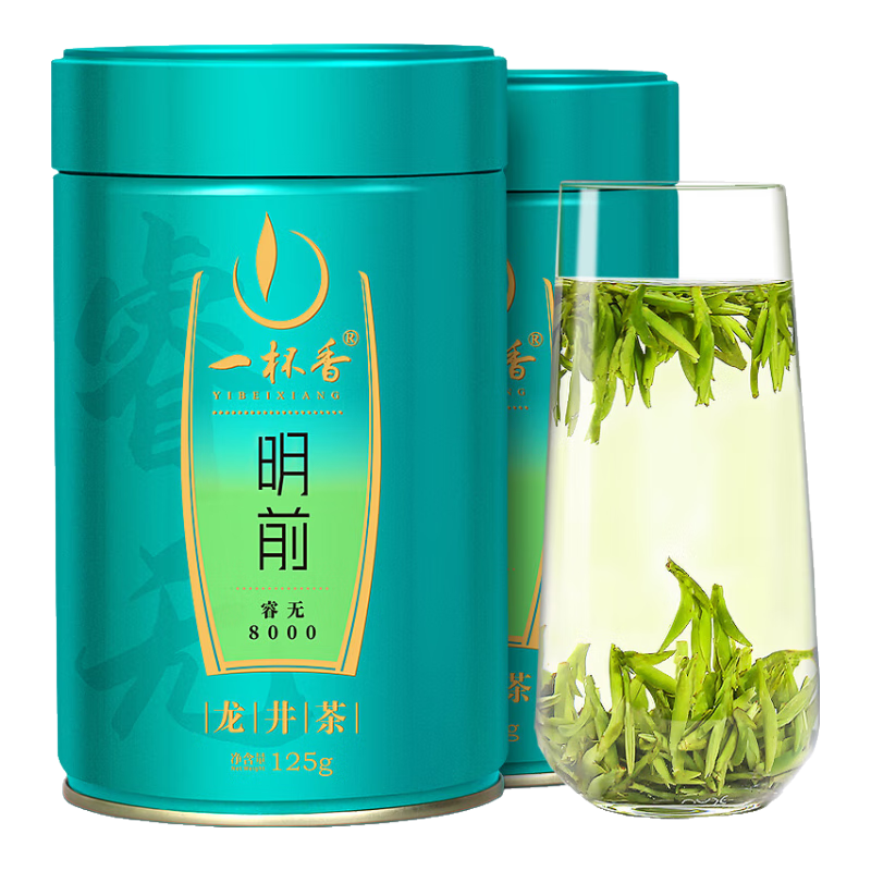 一杯香茶葉綠茶正宗明前頭芽龍井茶250g2025新茶春茶禮盒裝自己喝送禮