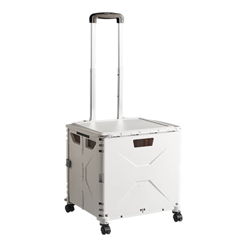 户外四轮拉杆箱周转搬运箱车载可折叠收纳整理箱节日礼品箱购物车 四轮购物车 1个