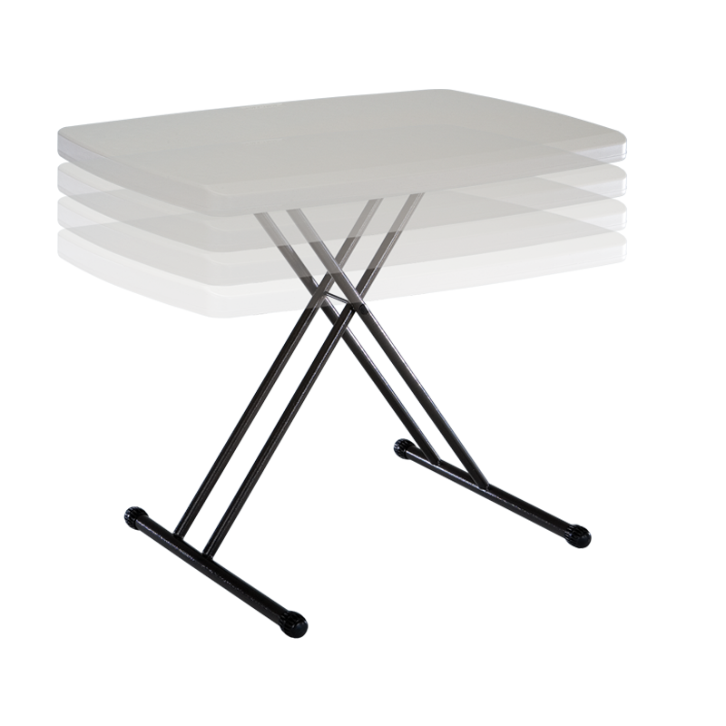 LIFETIME来福太单人桌 升降折叠桌多档升降学习桌小书桌小电脑桌小桌子小办公桌户外休闲车载便携桌 杏色