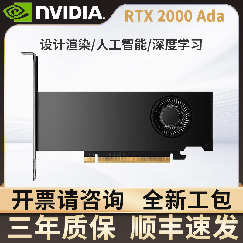 英伟达RTX 2000 Ada图形显卡丽台AI视频剪辑建模渲染专业设计制图16G RTX 2000 Ada 【全新工业包装】 16GB