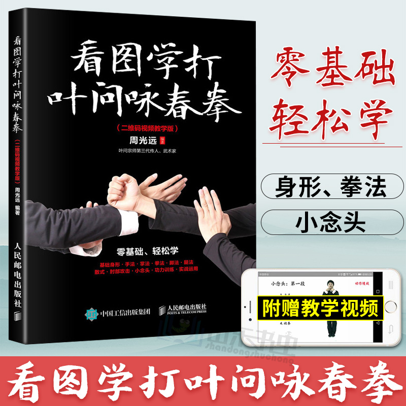 看图学打叶问咏春拳 视频教学版 叶问咏春拳书籍 截拳道李小龙 咏春拳