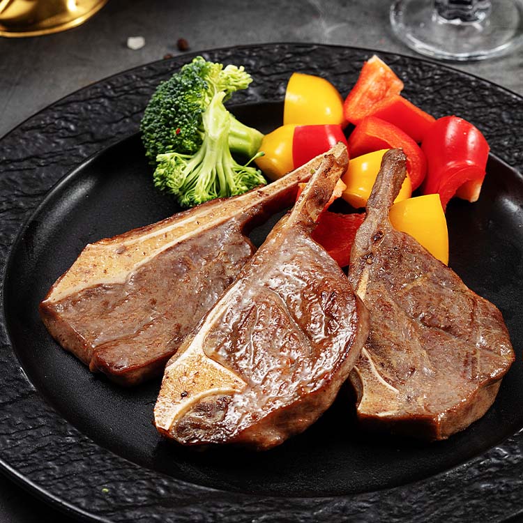 鸿亮迷你战斧牛排1kg 带骨牛排骨15片牛肉生鲜源头直发