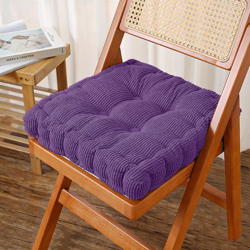 坐垫椅子垫加厚屁股座垫屁垫学生宿舍教室办公室久坐神器座椅垫子 罗兰紫方形-10厘米.柔软加厚 45cmX45厘米.舒适柔软