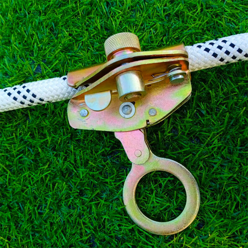 安全绳自锁器钢丝绳自锁扣高空锁绳器吊篮防坠器下吊自锁卡止坠器 12