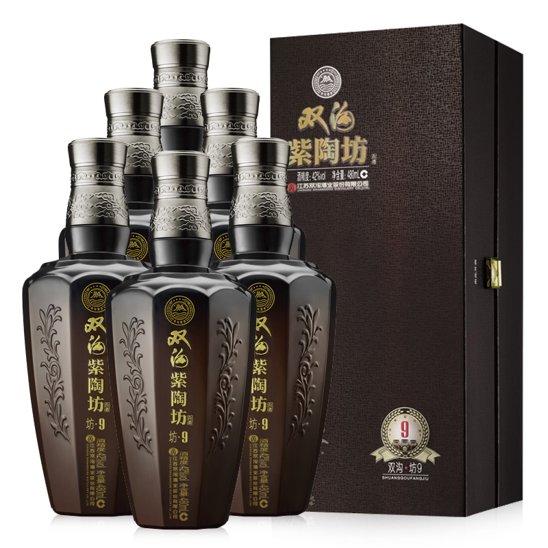 42度双沟酒图片及价格,双沟酒42度普通光瓶酒 双沟 紫陶坊 浓香型双沟酒 聚会商务粮食白酒 坊9 42度 480ml*6瓶