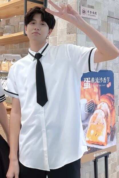 洛必达日系jk制服套装男夏季学生初中高中生短袖衬衫女裙子高三班服