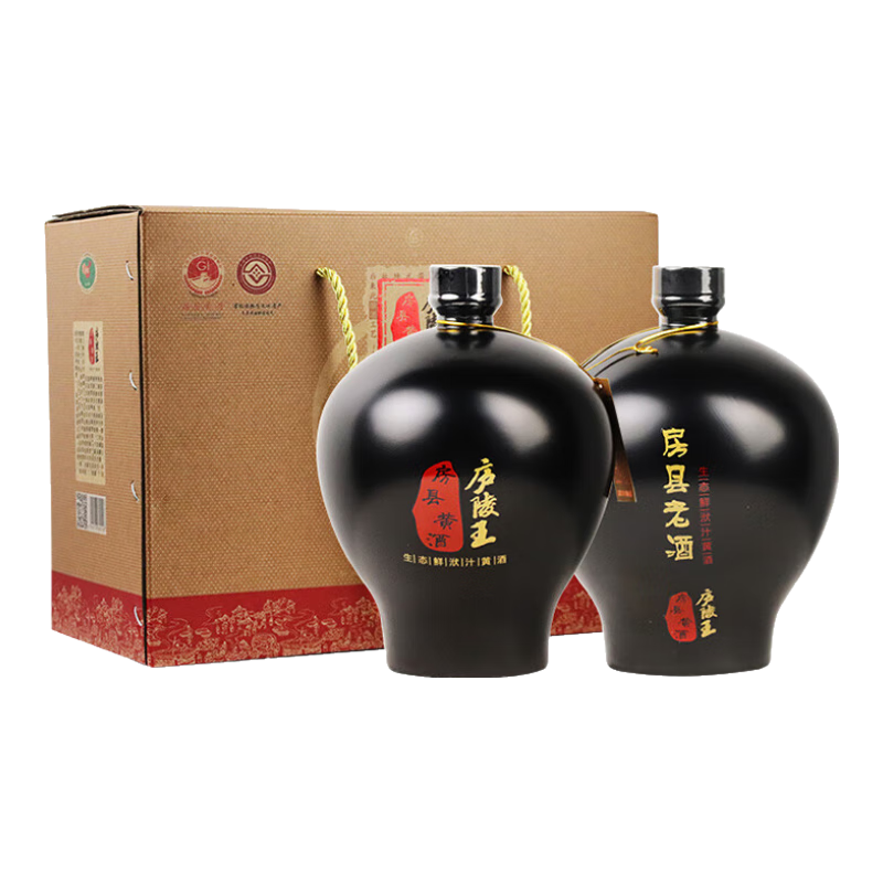 庐陵王房县黄酒 -工匠叁号 糯米黄酒甜型12度 礼盒坛装 1500mL 2坛 礼盒装