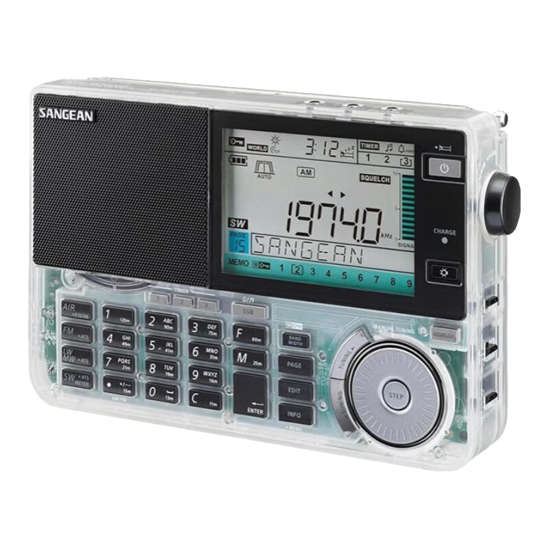 山進【日本發(fā)貨】山進ATS-909X2J高端全波段收音機多頻段短波收音機 FM/SW/MW/LW/Air ATS-909X2J透明