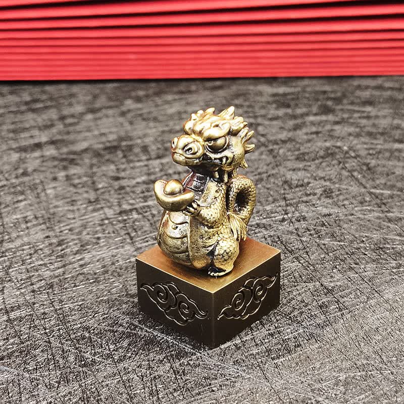 佳城梁 佳城梁实心黄铜印章书法篆刻私人刻字书画收藏成人礼生日送父亲退伍送老师毕业同学纪念 20*20mm神龙送宝