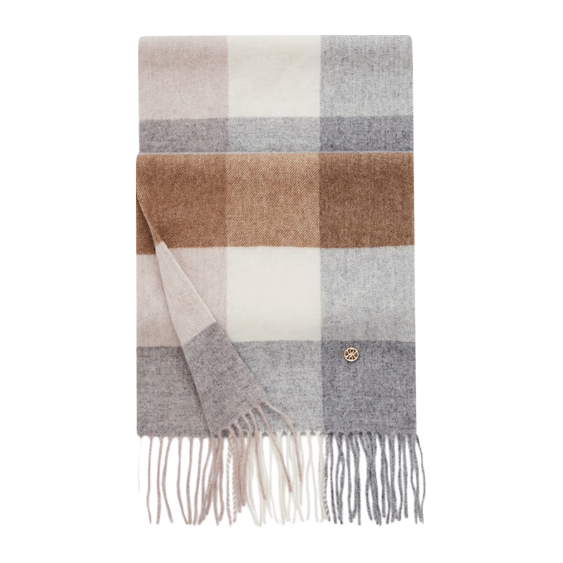 万事利羊毛围巾冬款披肩保暖围脖送女朋友妈妈生日节日送礼礼物礼盒装