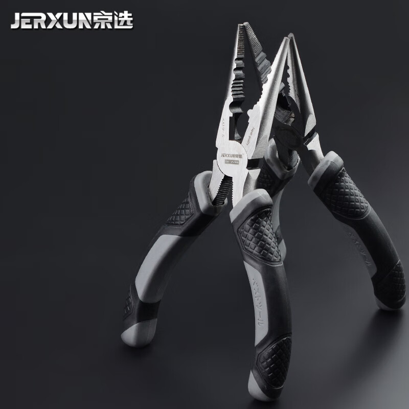 京选(JERXUN)尖嘴钳子6寸多功能钓鱼钳电工钳五金工具压线钳尖口尖咀钳尖头钳