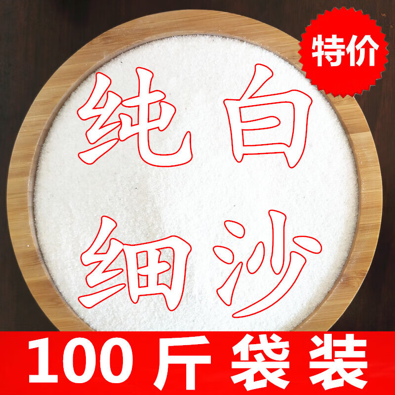 琪康10斤白沙石英砂白色細(xì)沙子酒店垃圾桶煙灰缸滅煙沙會(huì)展純白造景沙 石英砂：40-80目100斤