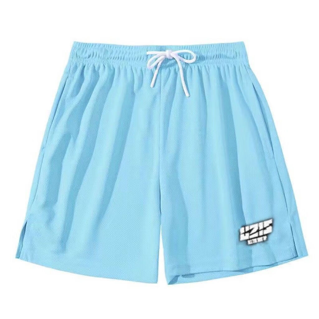 uzis新款美式不过膝篮球短裤男运动训练健身跑步网眼球裤复古印花