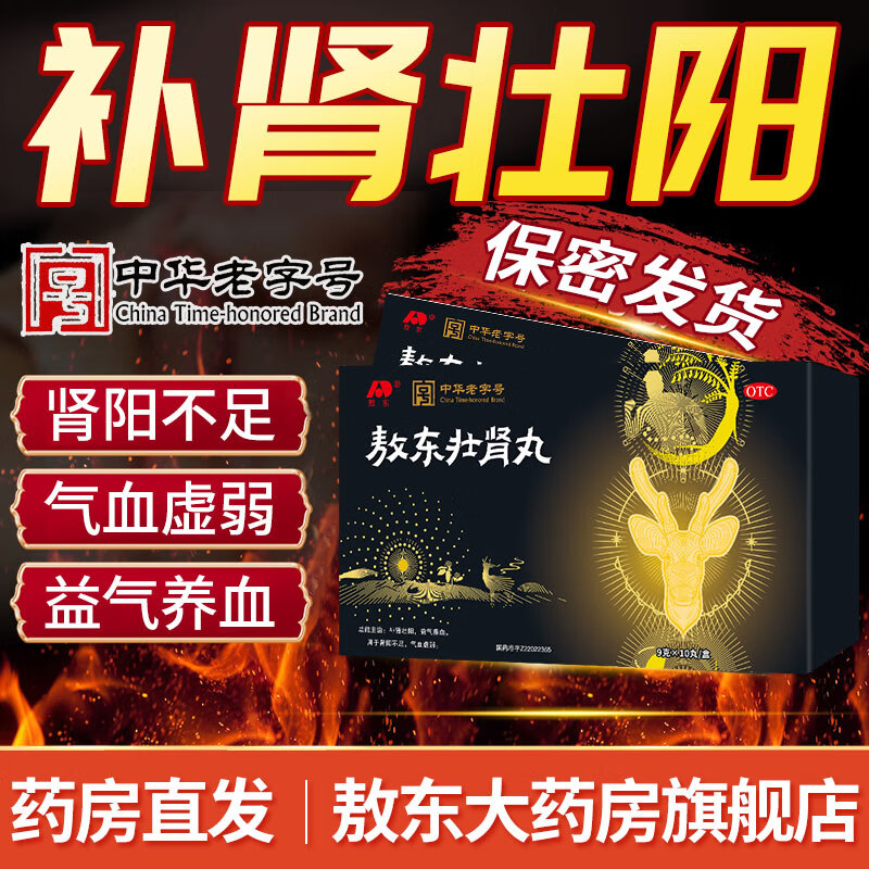 敖东壮肾丸9g*10丸 补肾壮阳 益气养血 用于肾阳不足 气血虚弱 1盒