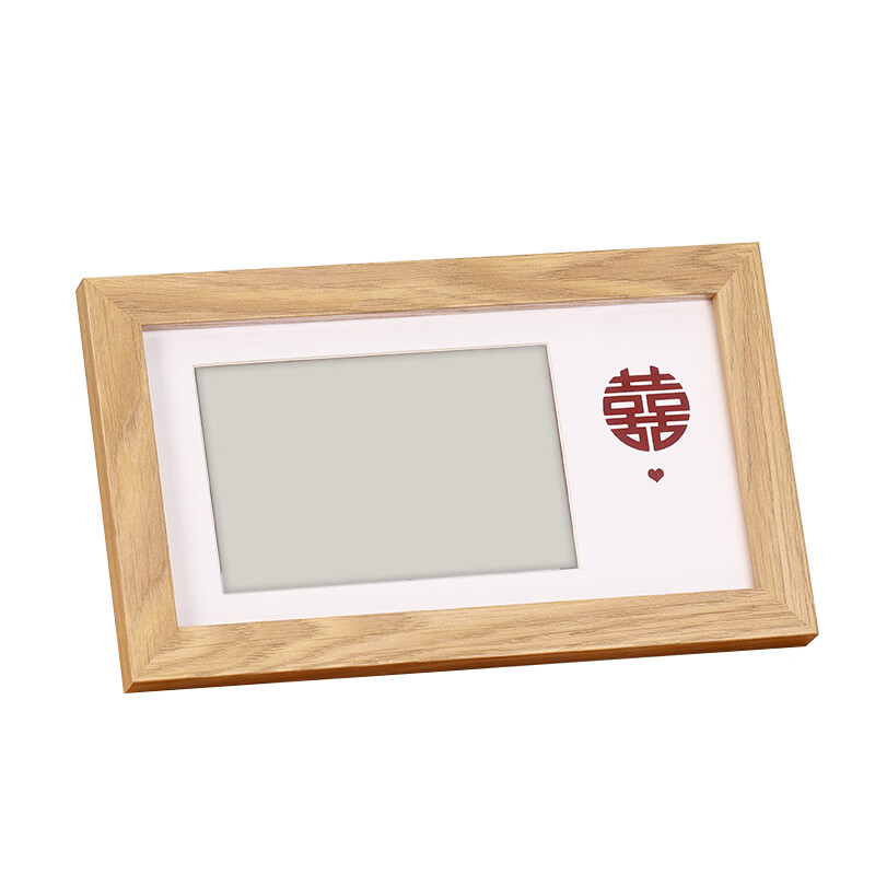 创京懿选红底照片相框结婚登记照相框摆台六寸夫妻情侣领证件结婚登记