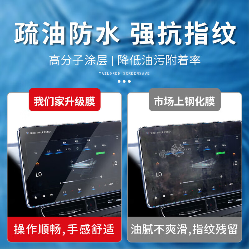 上山豹25款广汽埃安昊铂HL中控屏幕钢化膜导航贴膜汽车内饰用品改装配件 25款昊铂HL导航+仪表高清