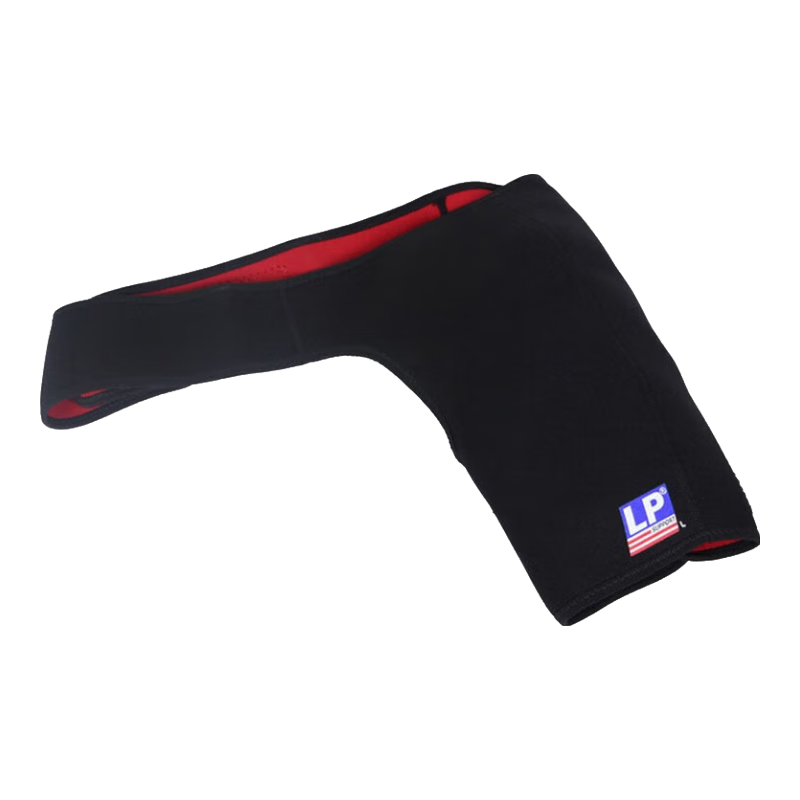 LP 738護肩護臂護肩周關(guān)節扭傷運動(dòng)護具 男女 可調式肩部 黑色 單只 M 88.4-98.5cm