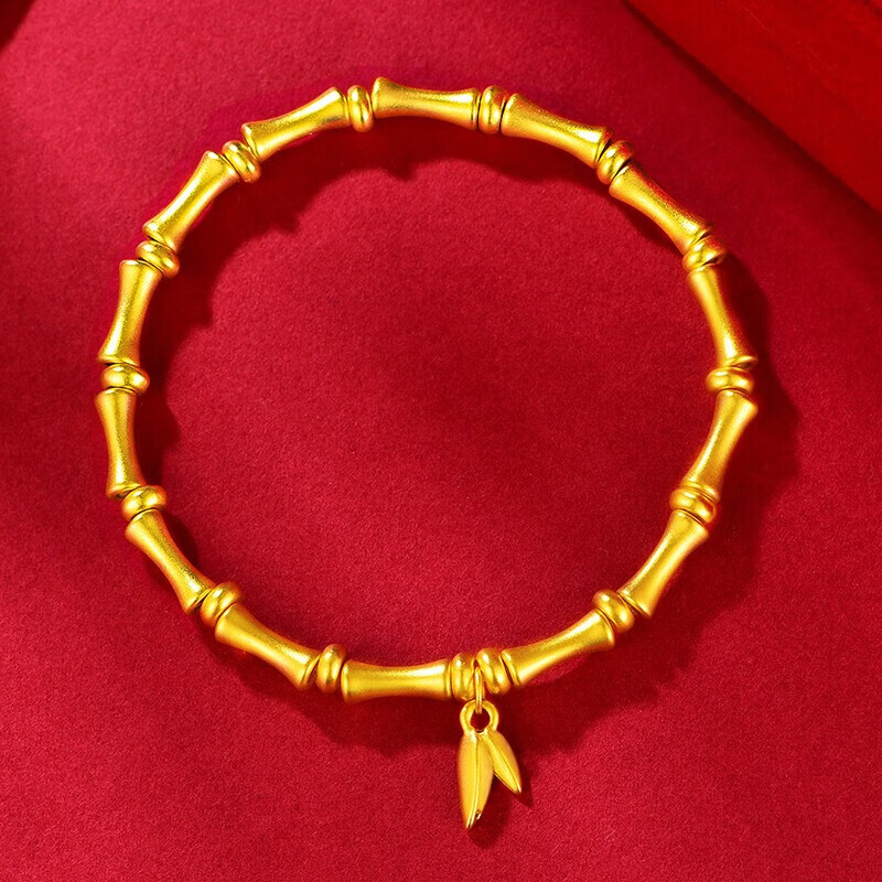 lpez老凤凰珠宝黄金手链女款 足金999竹节手链经典雅致送妈妈送女 标