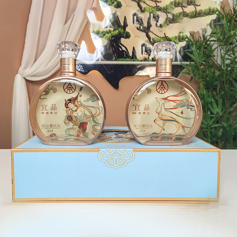 白酒 礼盒 送礼酒 52度 500ml 2瓶 辉煌腾达敦煌