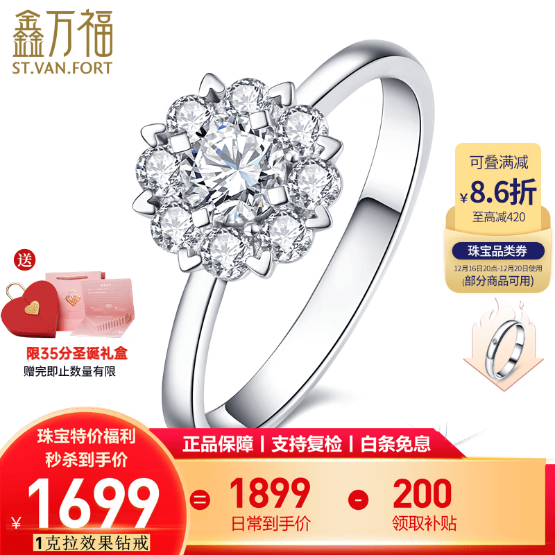 ���ڲ��������� �ֻ�18K�����Ů����Ů�˻�Ⱥ������������ʯ��ָ��Ů������ ��3����Ч������70��D-Eɫ