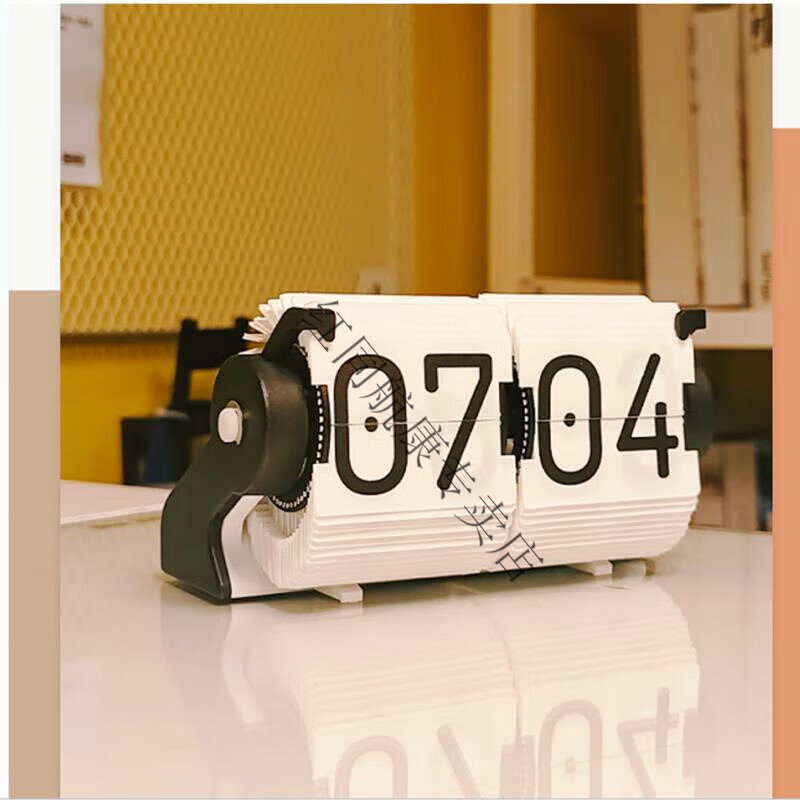 红同翻页时钟番茄自动调时可爱桌面智能多功能蓝牙机械翻页钟桌搭摆件