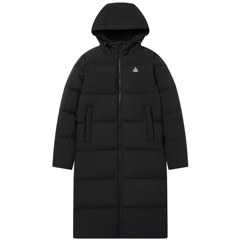 匹克长款羽绒服男冬季三防科技保暖防风防水防污连帽运动外套DF544111