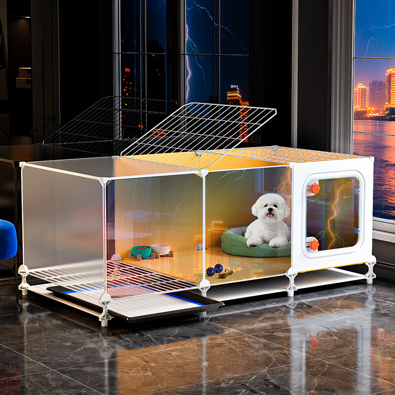 蔻丝狗笼子小型犬带厕所分离一室一厅一卫家用室内泰迪博美比熊幼犬笼