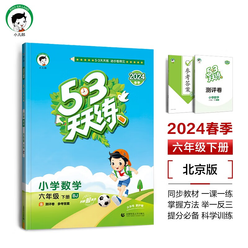 53天天练 小学数学 六年级下册 BJ 北京版 2024春季 含测评卷 参考答案