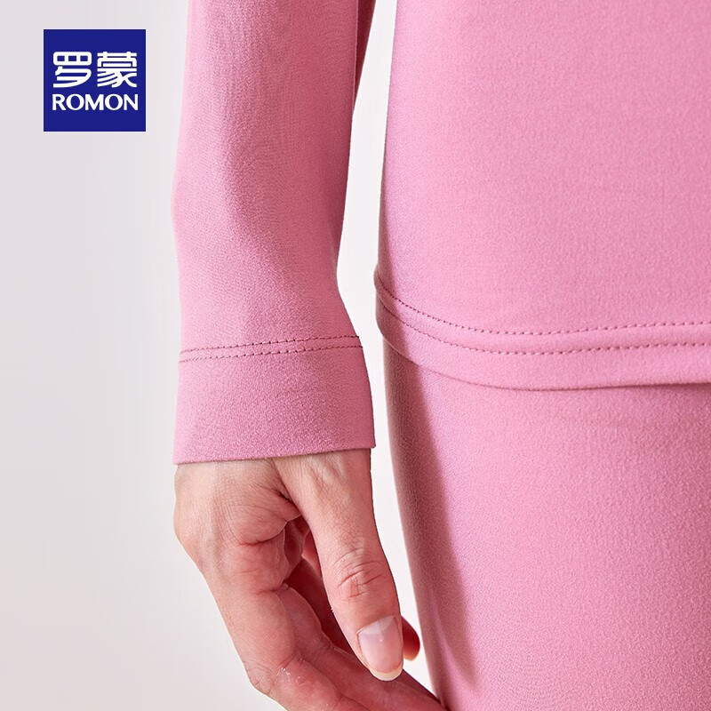 罗蒙(ROMON)【山羊绒+桑蚕丝】男女同款保暖套装2025秋冬新款双面绒保暖内衣 灰色(男) XL (男130-160/女120-140斤)
