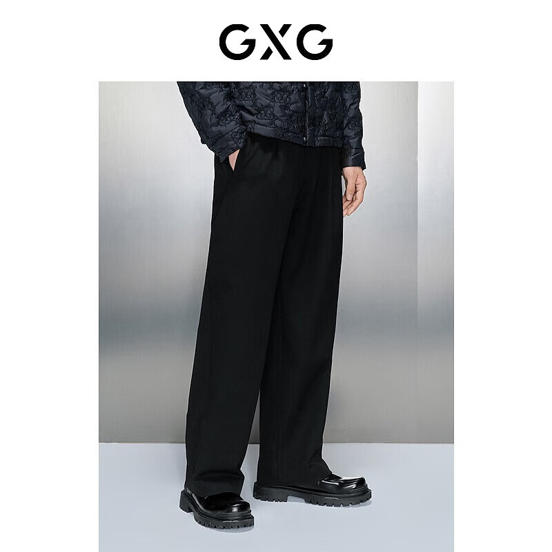 GXG男装 休闲长裤直筒裤宽松休闲裤合集 GEX10227884黑色1小脚长裤 M