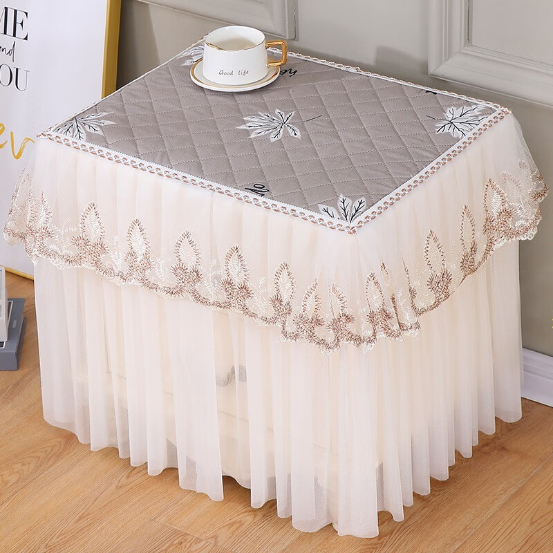 床头柜罩保护套 床头柜套罩全包罩套卧室新款防尘罩保护套简约加 纱款