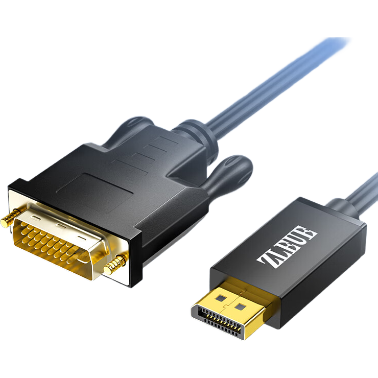 ֵ��DPתDVIת���� DisplayportתDVI���Թ�ת��ͷ ���õ��������ӵ�����ʾ��ͶӰ�� 1.8��  ZL-DV018C 24.48Ԫ