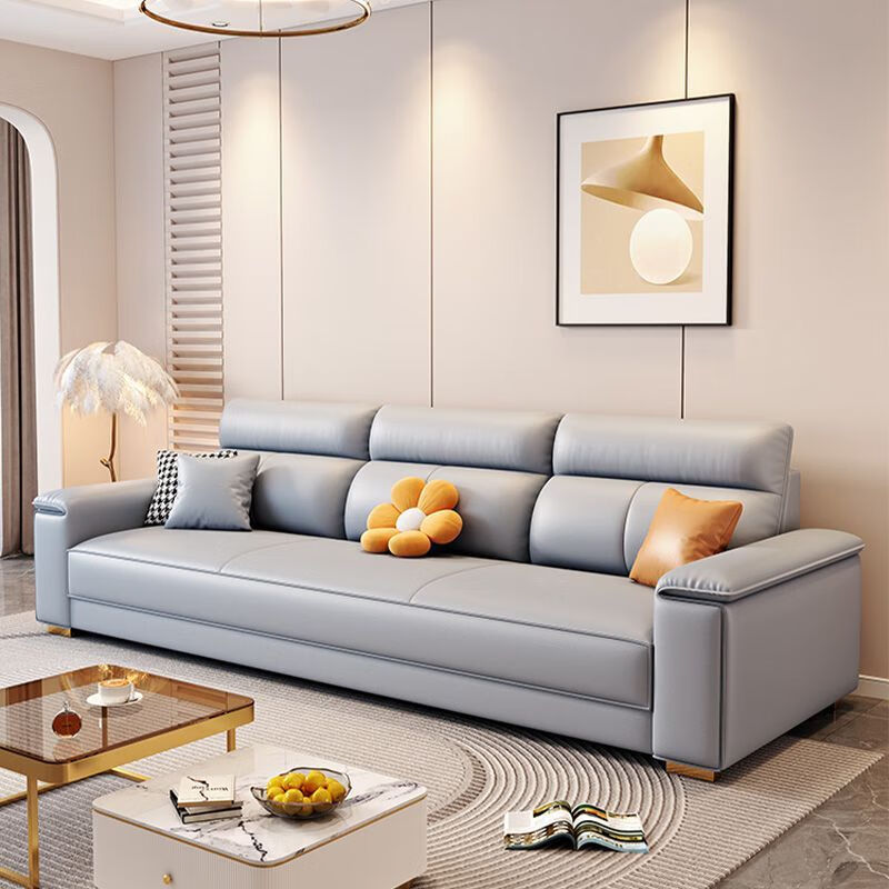 简约典2026新款沙发客厅大小户型棉麻沙发奶油风耐磨猫爪布直排沙发组合 一号色 四人位 2.7m  -海绵款