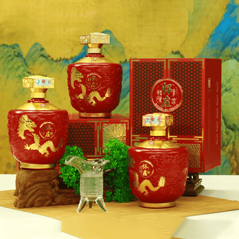 怀庄1983龙禧酒 53度 酱香型 怀庄龙年纪念酒 高端礼盒整箱装 中秋节送礼 53%vol 1500mL 1坛 辉煌腾达/含礼袋