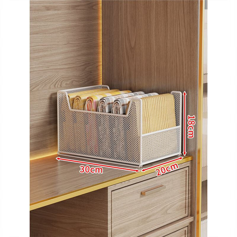 林家小子柜內(nèi)隔板分層架衣柜收納箱整理架衣物置物架可疊放儲(chǔ)物神器收納架 白色大號 標(biāo)準(zhǔn)