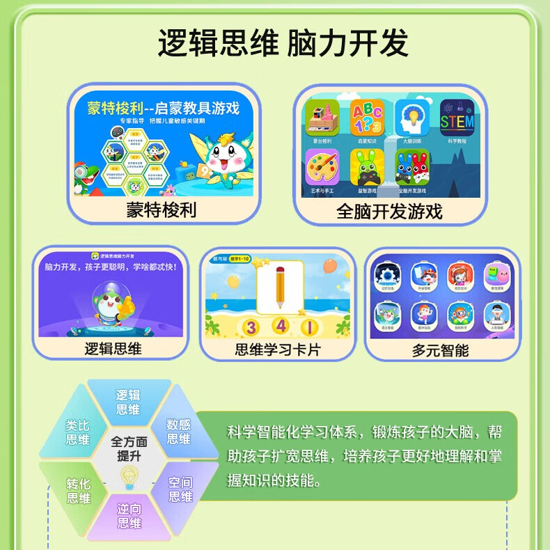 爱学宝A3儿童平板学习机12英寸2K大屏款护眼早教电脑小学生一年级初中高中全科名师课家教机英语点读机 8G+128G/11英寸