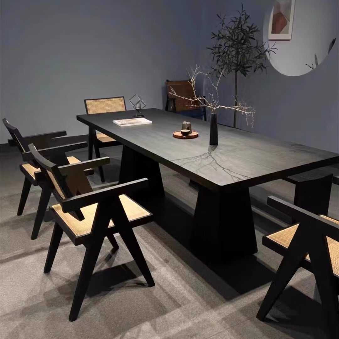 餐桌简约现代白蜡木办公桌茶桌原木大板长方形工作台 新西兰花旗松 75