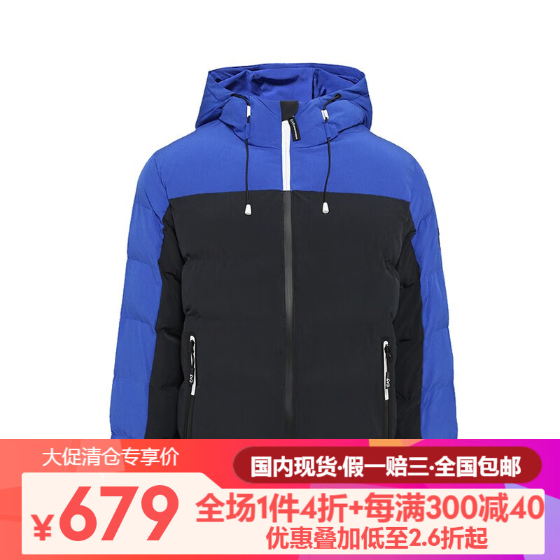 阿玛尼（ARMANI）EA7系列24年新款时尚修身外套商场同款高端夹克 1578黑蓝色 L