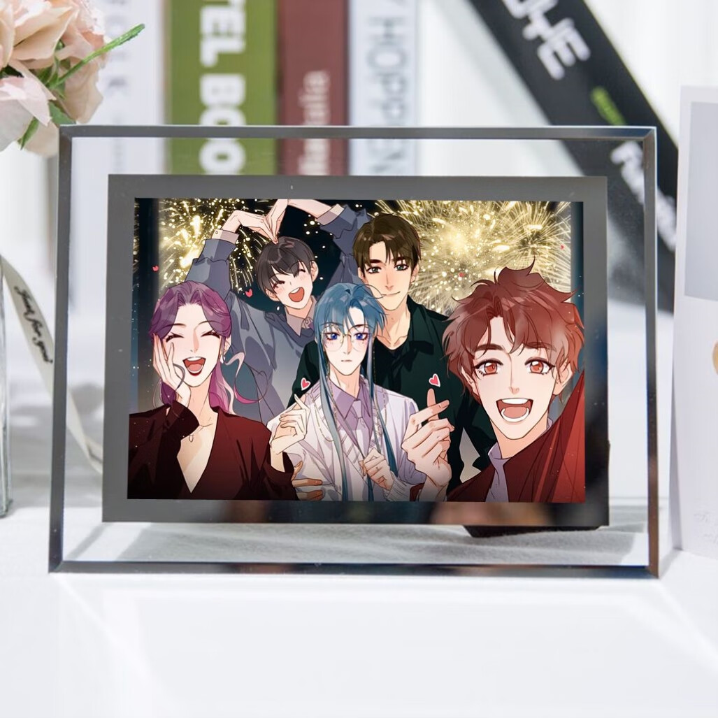 oqb不健全关系周边水晶相框腾瑞雨钱错定制照片摆台送女朋友生日礼物