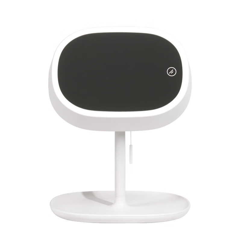 犇狐化妆镜带灯补光台式led充电桌面台灯收纳折叠美容梳妆美妆镜 2代乳白色 无极调光镜灯+调光台灯