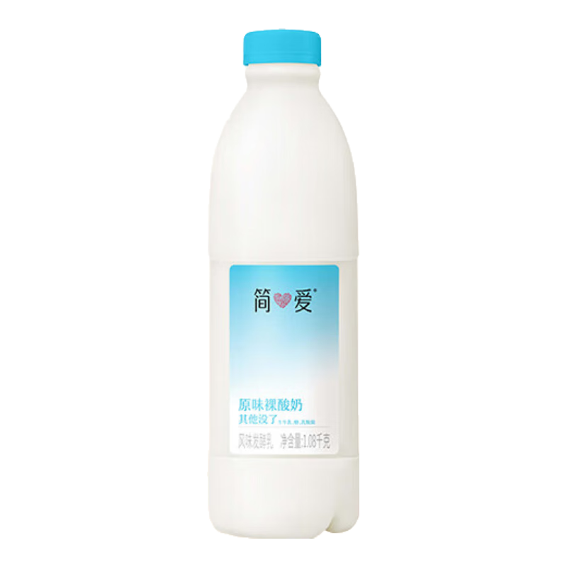 plus会员: 简爱原味裸酸奶 1.08kg/瓶 *5件+凑单
