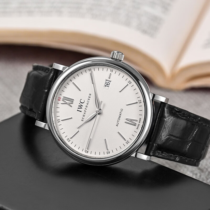 (iwc)柏涛菲诺系列精钢自动机械男表红60大三针奢侈品 iw356501银针